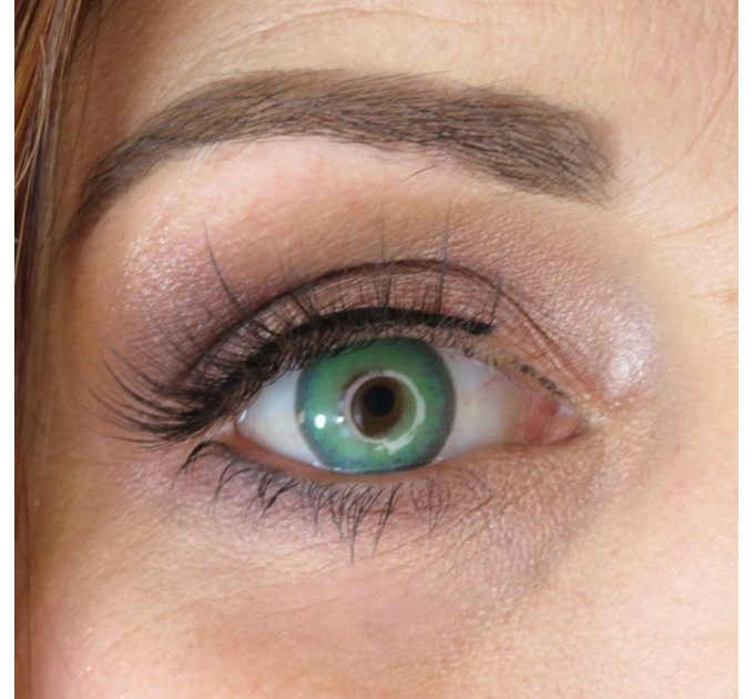 Натуральні зелені кольорові контактні лінзи для темних і світлих - Айс Мілк Спрінг